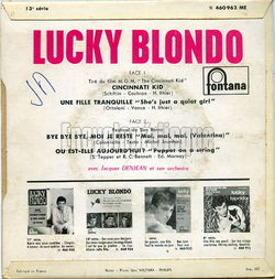 [Pochette de Bye bye bye, moi je reste - 13me srie (Lucky BLONDO) - verso]