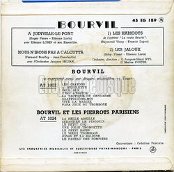 [Pochette de  Joinville-le-Pont (BOURVIL) - verso]