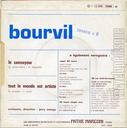 [Pochette de Le convoyeur (BOURVIL) - verso]