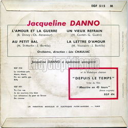 [Pochette de L’amour et la guerre (Jacqueline DANNO) - verso]