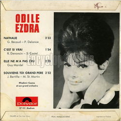 [Pochette de Nathalie (Odile EZDRA) - verso]