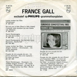 [Pochette de Attends ou va t’en (France GALL) - verso]