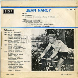 [Pochette de Bravo Eddy ! (Jean NARCY) - verso]