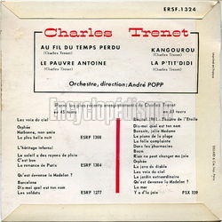 [Pochette de Au fil du temps perdu (Charles TRENET) - verso]