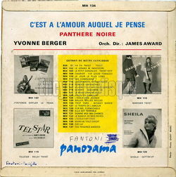 [Pochette de C’est  l’amour auquel je pense (Yvonne BERGER) - verso]