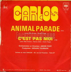 [Pochette de Animal parade (CARLOS) - verso]