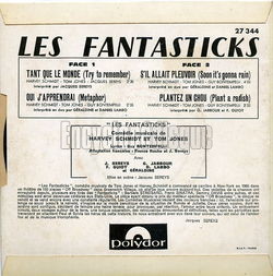 [Pochette de Tant que le monde (Les FANTASTICKS) - verso]