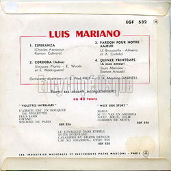 [Pochette de Esperanza (Luis MARIANO) - verso]