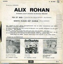 [Pochette de Santa Claus est oubli (Alix ROHAN) - verso]