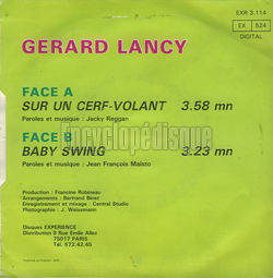 [Pochette de Sur un cerf-volant (Grard LANCY) - verso]