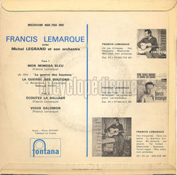 [Pochette de Mon mimosa bleu (Francis LEMARQUE) - verso]