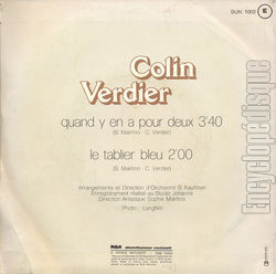 [Pochette de Quand y’en a pour deux (Colin VERDIER) - verso]