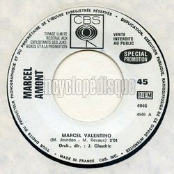 [Pochette de Marcel Valentino (Marcel AMONT)]