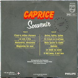 [Pochette de Souvenir (CAPRICE) - verso]