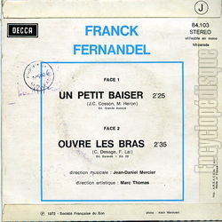 [Pochette de Un petit baiser (Franck FERNANDEL) - verso]