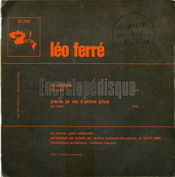 [Pochette de Le chien (Lo FERR) - verso]