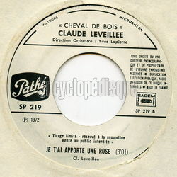 [Pochette de Cheval de bois (Claude LVEILLE) - verso]