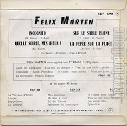 [Pochette de Quelle soire mes aeux ! (Flix MARTEN) - verso]