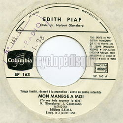 [Pochette de Mon mange  moi (dith PIAF)]