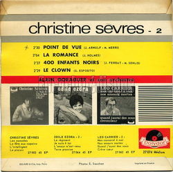 [Pochette de Point de vue - N2 (Christine SVRES) - verso]