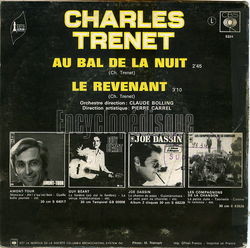 [Pochette de Au bal de la nuit (Charles TRENET) - verso]