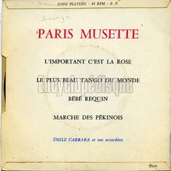 [Pochette de Paris musette (mile CARRARA) - verso]