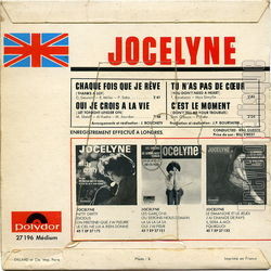 [Pochette de Chaque fois que je rve (JOCELYNE) - verso]