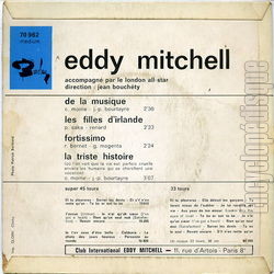 [Pochette de De la musique (Eddy MITCHELL) - verso]