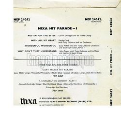 [Pochette de Nixa hit-parade n1 (COMPILATION) - verso]