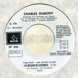 [Pochette de Je suis comme tous les autres (Charles DUMONT) - verso]