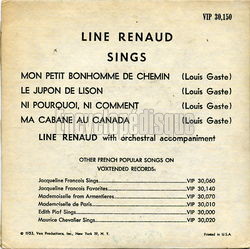 [Pochette de Line Renaud Sings (Line RENAUD) - verso]