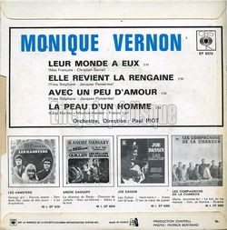 [Pochette de Leur monde  eux (Monique VERNON) - verso]