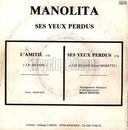 [Pochette de L’Amiti (MANOLITA) - verso]