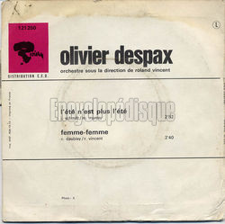 [Pochette de L’t n’est plus l’t (Olivier DESPAX) - verso]