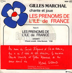 [Pochette de Les prnoms de l’Ile-de-France (Gilles MARCHAL) - verso]