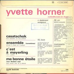 [Pochette de Casatschok (Yvette HORNER) - verso]