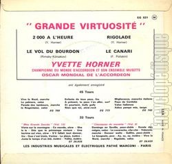 [Pochette de Grande virtuosit (Yvette HORNER) - verso]