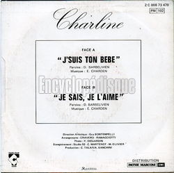 [Pochette de j’suis ton bb (CHARLINE) - verso]