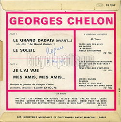 [Pochette de Le grand dadais (Georges CHELON) - verso]