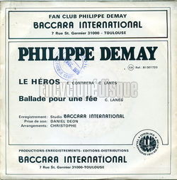 [Pochette de Le hros (Philippe DEMAY) - verso]