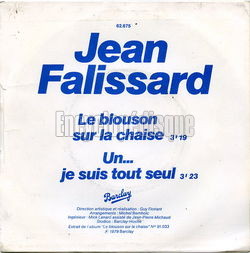 [Pochette de Le blouson sur la chaise (Jean FALISSARD)]