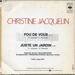 [Pochette de Fou de vous (Christine JACQUELIN) - verso]