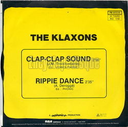 [Pochette de Clap-clap sound (The KLAXONS) - verso]