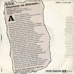 [Pochette de S.O.S. chanteur en dtresse (MALVINA (2)) - verso]