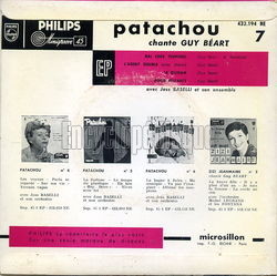 [Pochette de Chante Guy Bart - 7me srie (PATACHOU) - verso]