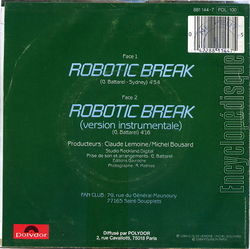 [Pochette de Robotic break (PATY) - verso]