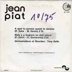 [Pochette de A quoi tu penses quand on danse ? (Jean PIAT) - verso]