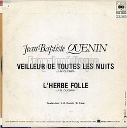 [Pochette de Veilleur de toutes les nuits (Jean-Baptiste QUENIN) - verso]