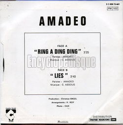 [Pochette de Ring a ding ding (AMADEO) - verso]