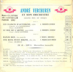 [Pochette de Les fiancs d’Auvergne (Andr VERCHUREN) - verso]